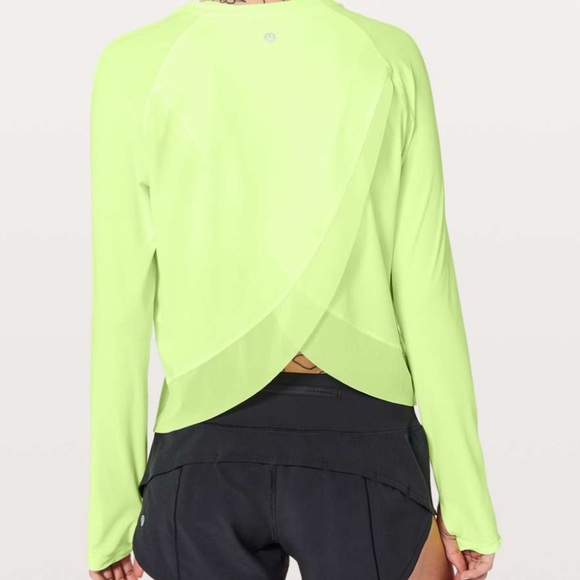 Lululemon Quick Pace Neon Yellow Long Sleeve - Picture 6 of 6